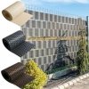 Sichtschutzstreifen Sichtschutz Rattan mit Clips 19x255cm - Honiggelb